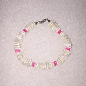 Hand made pink stone bracelet NWOT